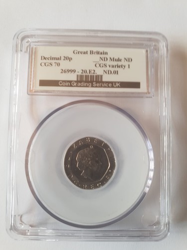 20p undated mule coin - , genuine