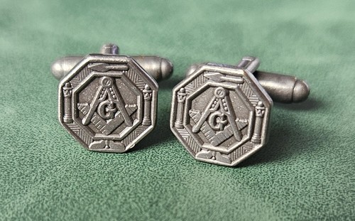 Masonic cufflinks 15mm square - cufflinks,