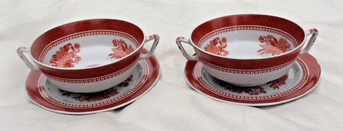 Spode fitzhugh red w88 - 2,