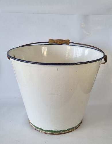 Vintage rustic white - white, enamel