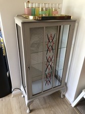 **SALE** Vintage 1950s 1960s Glass China Cocktail Display Cabinet