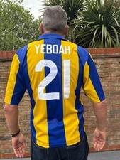 Leeds united  Vintage Tony Yeboah away shirt L/XL Rare Retro 1992-1994 Season