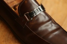 Prada Brown Leather Silver Bit