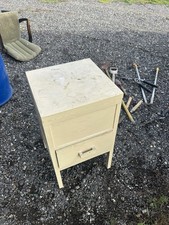 Vintage White Laundry Box Wooden Bathroom Storage Basket Linen Clothes Chest?