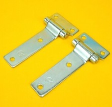 2 x Zinc Plated Hinges - FLAT
