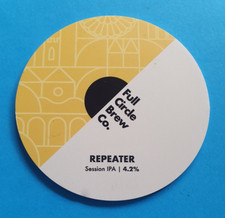 FULL CIRCLE brewery REPEATER craft Beer pump keg font ale badge Newcastle
