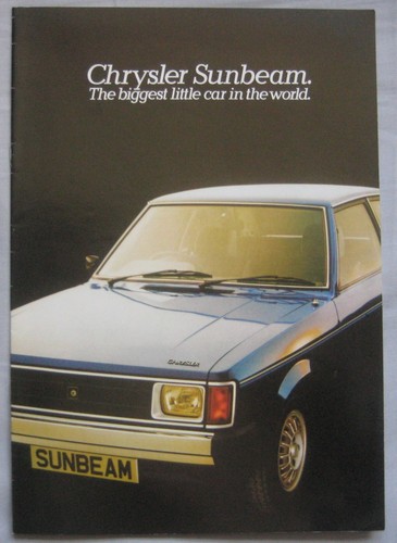 Chrysler sunbeam brochure - sunbeam,