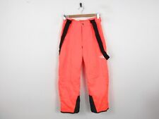 North Face Kids Ski Salopettes Bright Orange EZ Grow Dryvent Size M 28"W x 25"L
