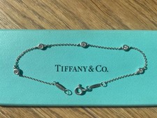 Tiffany & Co - 5 Diamond Silver Bracelet - Diamonds by the Yard, Elsa Peretti