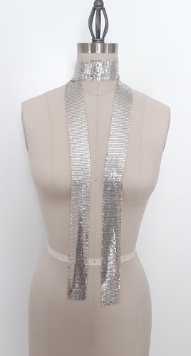 Metal silver skinny chainmail - metal,