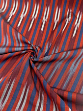 Navy red ikat striped - ikat,