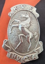 Original WW1 British Army Cap Badge - K.V.F. Kent Volunteer Fencibles
