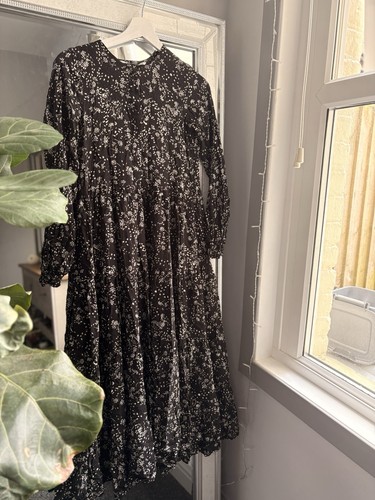 Zara black white floral - white,