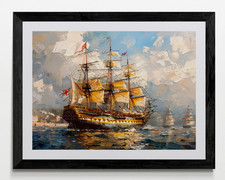 Hms Victory Style Sail Ship