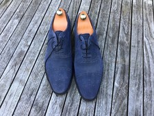 Herring  Blue Suede Oxford semi brogue Shoes Uk size 12
