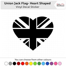 2x British Union Jack Heart