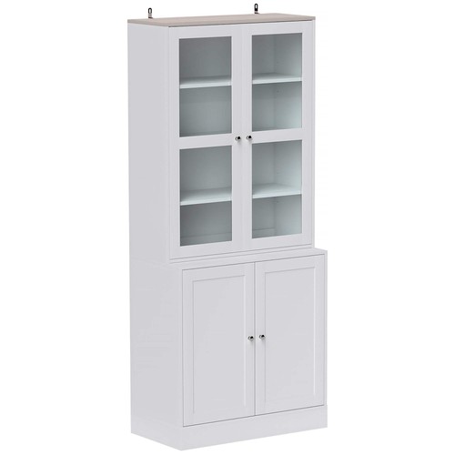 Homcom double storage display - storage,