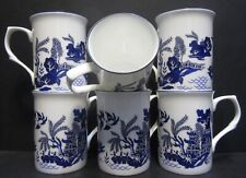 Set Of 1/2/4/6/8 Mugs Willow Pattern Fine Bone China Mugs Cups Castle Shape 10oz
