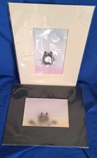 2 X Simon Heath Cat Paintings
