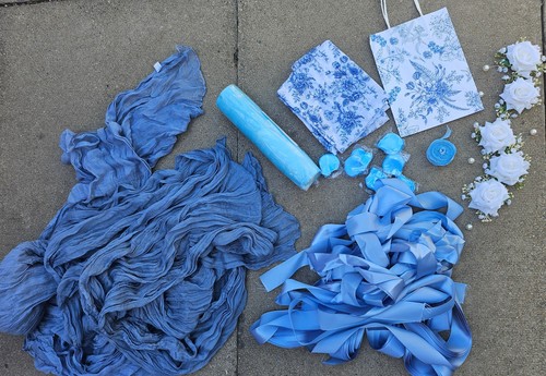 Blue wedding bundle table - blue, bundle.