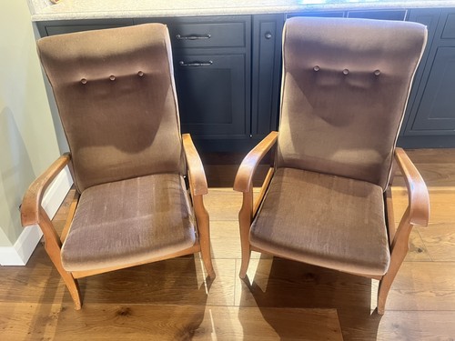 Pair mid century reclining - of,