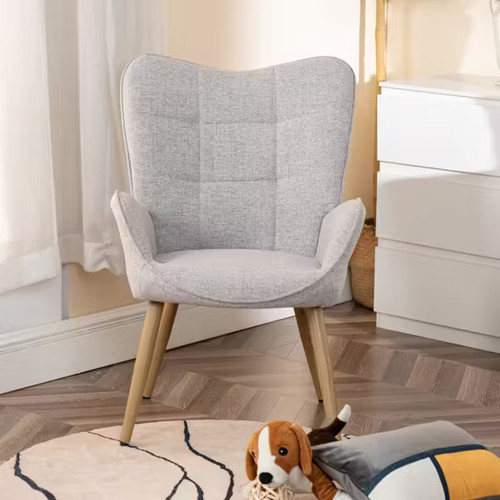 Grey fabric armchair - grey,