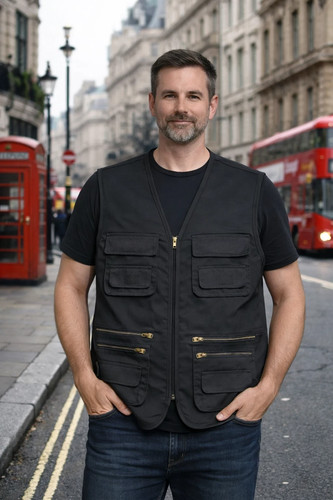 Men multi pockets vest - multi, utility