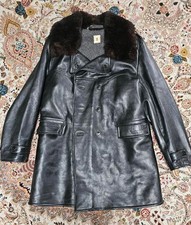 Black Leather Coat, Vintage &