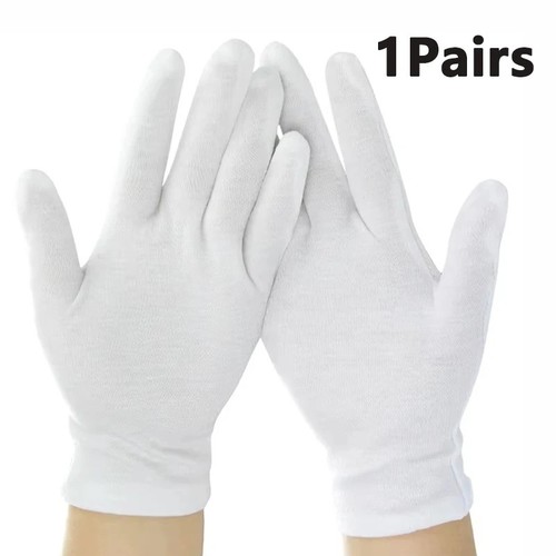 Cotton white gloves - gloves, for