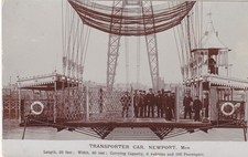 TRANSPORTER CAR, NEWPORT, MON. - OLD REAL PHOTO POSTCARD (ref 1753/20/G7)
