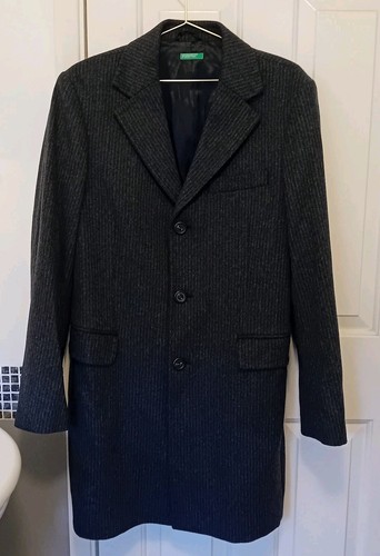 Benetton wool coat men - wool, m
