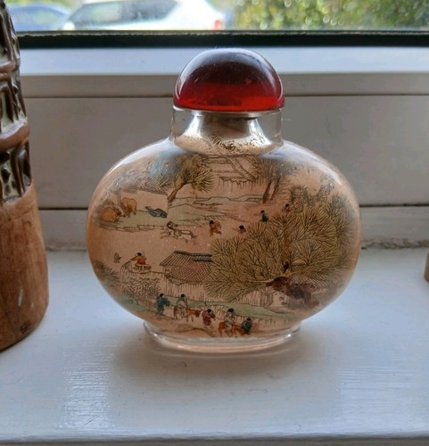 Glass perfume bottle - perfume, snuff