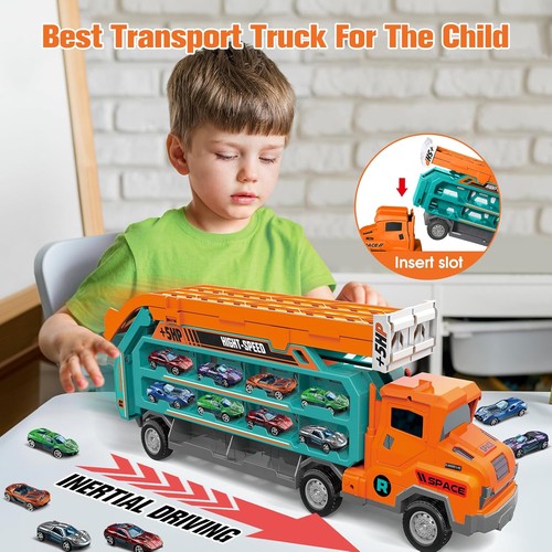 Big transport truck 6small car - transport,