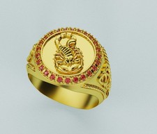 Scorpion Men's Gold Ring with