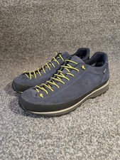 Lomer Bio Naturale Low MTX Suede hiking shoes UK Size 9.5 Dark Blue & Neon Laces