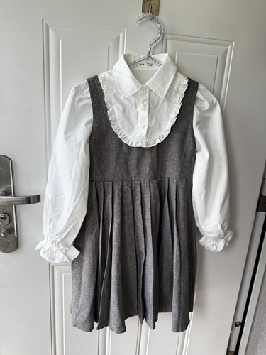Pinafore dress and blouse - dress,