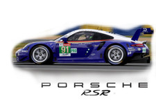 1:10 RC Clear Body Shell - Porsche 911 RSR with  #91 decals
