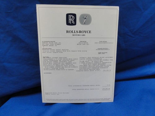 2000 rolls royce corniche - rolls,