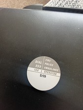 GPO dial label. genuine. unissued.  Erith  exchange.