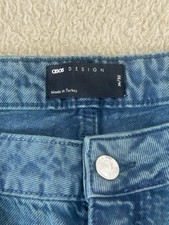 ASOS Design Baggy Skater Jeans Mens Size 36X32 Teal Wash Carpenter Grunge Denim