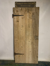 P31 ( 30 1/4 X 71 ) Rustic Plank Ledge & Braced Cottage Period Pine Door