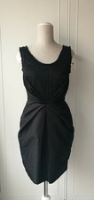 H&M Pretty Black Party Dress Tulip Skirt Sparkle Detail Cocktail Size S 8 #78