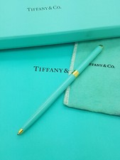 Tiffany & Co. Rare Blue enamel Germany Ballpoint PEN with gold tone