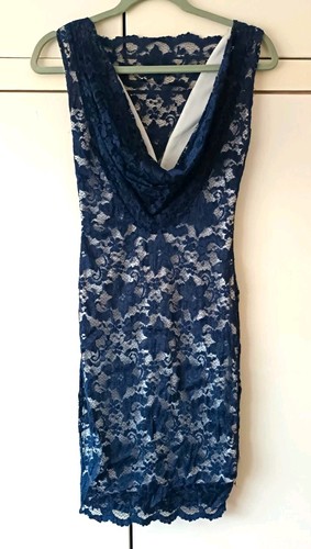 Lipsy london dress navy lace - lipsy,