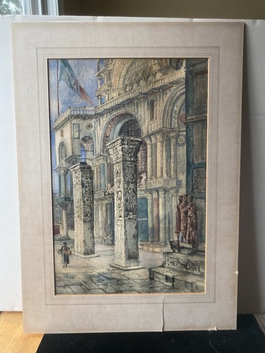 19th orientalist watercolor - c.,