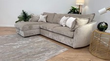 Sofology The Portobello Fabric Chaise 3 Seater Foam Sofa Bed with Storage in Lux