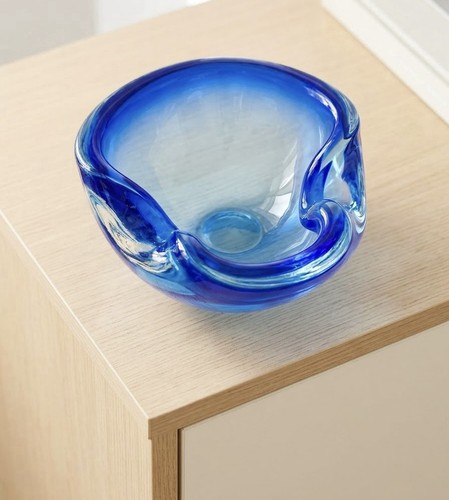 Vintage blue submerged murano - blue,