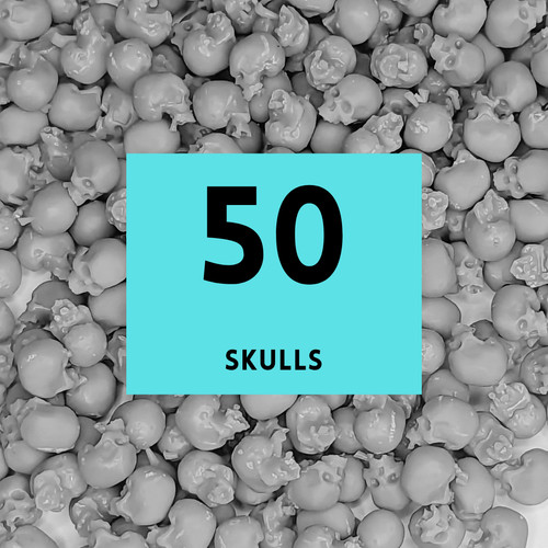 50x resin printed - 50x, skulls