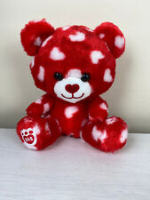 Valentine's bear, red with white hearts (Build A Bear). See description