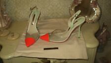 SOPHIA WEBSTER TRANSPARENT NEON TRICOLOR PATENT LEATHER PVC PUMPS UK5*EU38.5